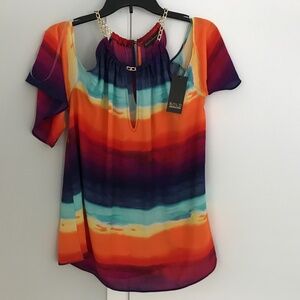 Cold shoulder Tye Dye Top Size L